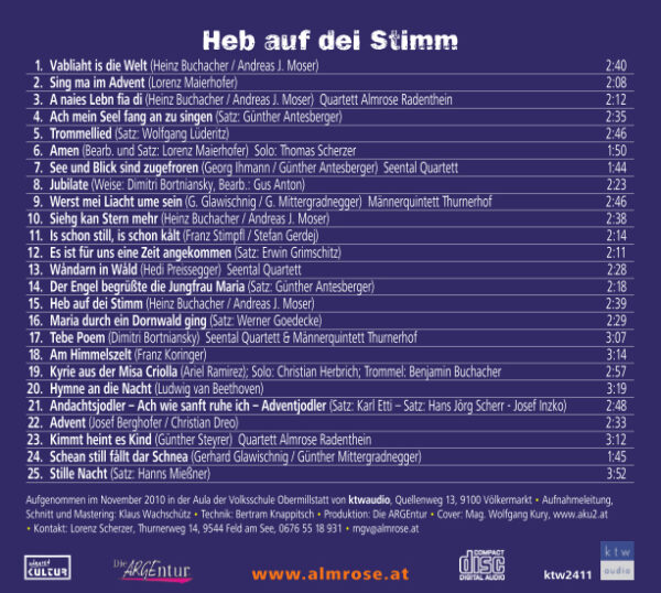 Heb auf dei Stimm "Weihnachts-CD" – Bild 2
